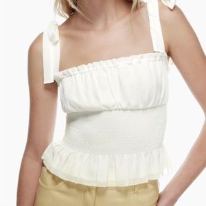 Aritzia Wilfred white tie Ballad tank NWOT small